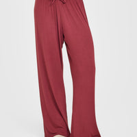 At Home Night Bottoms | Burnt Maroon Red