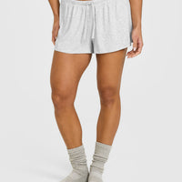At Home Night Shorts | Grey Marl
