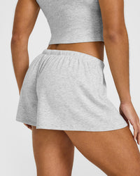 At Home Night Shorts | Grey Marl