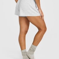 At Home Night Shorts | Grey Marl