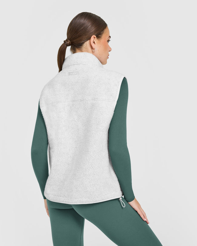 Fleece Gilet with Chest Pocket | Heather Grey