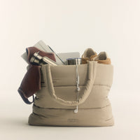 Quilted Tote Bag | Sand