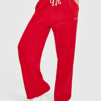 Raw Lounge Wide Leg Joggers | Washed Fiery Red