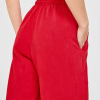 Raw Lounge Wide Leg Joggers | Washed Fiery Red