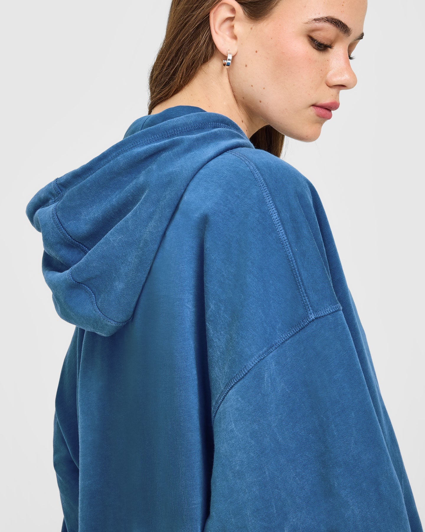 Raw Lounge Oversized Hoodie | Washed Ocean Blue