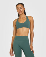 SoftMotion™ Bralette with White Logo | Iced Green