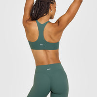 SoftMotion™ Bralette with White Logo | Iced Green