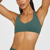 SoftMotion™ Bralette with White Logo | Iced Green