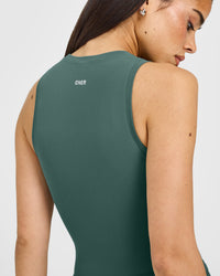 SoftMotion™ High Neck Mid Vest with White Logo | Iced Green