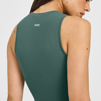SoftMotion™ High Neck Mid Vest with White Logo | Iced Green