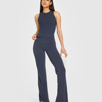 SoftMotion™ High Neck Mid Vest with White Logo | True Blue