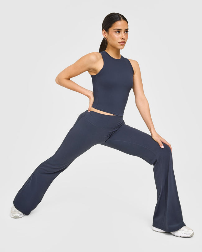 SoftMotion™ High Neck Mid Vest with White Logo | True Blue