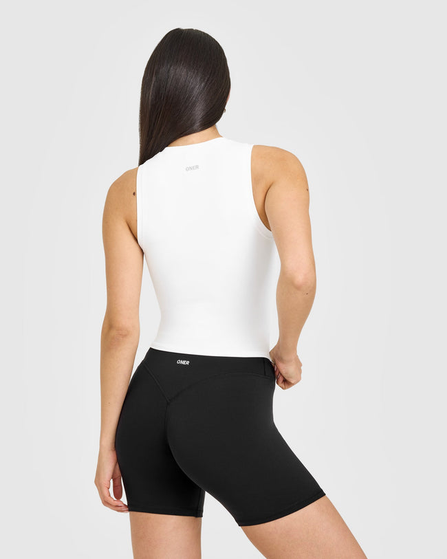 SoftMotion™ High Neck Mid Vest | White