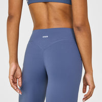 SoftMotion™ Straight Leg Bottoms with White Logo | Slate Blue