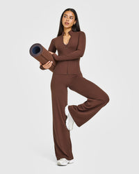 SoftMotion™ Jacket with White Logo | Espresso Brown