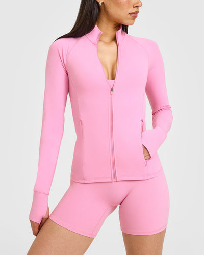SoftMotion™ Jacket with White Logo | Rose Pink