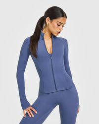 SoftMotion™ Jacket with White Logo | Slate Blue