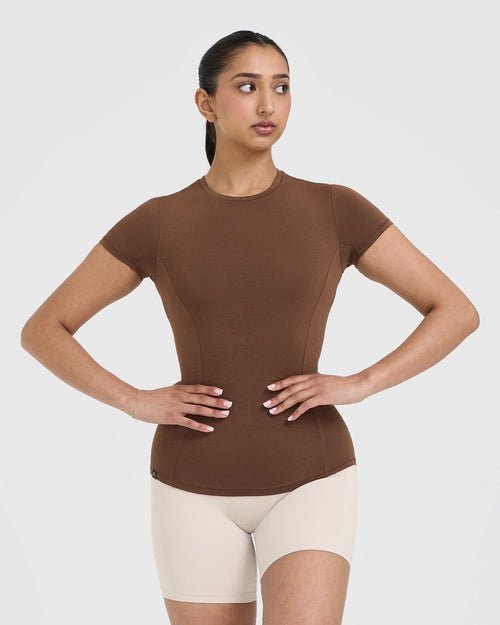 Oner Modal Mellow Soft Short Sleeve T-Shirt | Nude 4