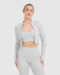 Timeless Crop Jacket | Light Grey