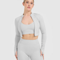 Timeless Crop Jacket | Light Grey