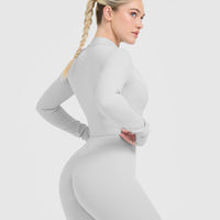 Timeless Crop Jacket | Light Grey