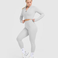 Timeless Crop Jacket | Light Grey