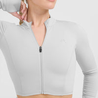 Timeless Crop Jacket | Light Grey