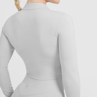 Timeless Crop Jacket | Light Grey