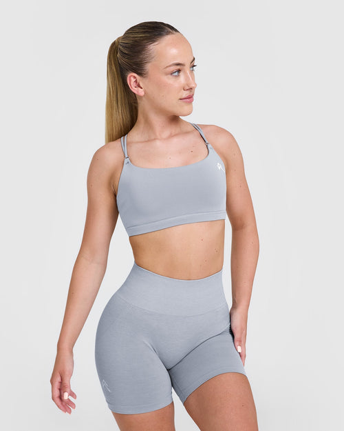 Oner Modal Everyday Cross Over Bralette | Metal Grey