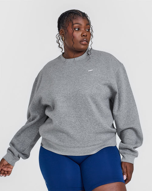 Oner Modal Foundations Crew Neck Sweatshirt | Charcoal Marl