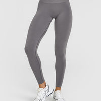 EffortlessLift™ Seamless Leggings with White Logo | Ash Grey