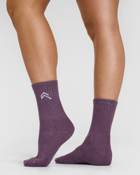 Crew Socks 5 Pack | Vintage Purple Mix