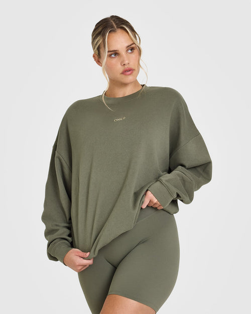 Oner Modal Mid Weight Sweatshirt | Alpine Green