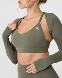 SoftMotion™ Long Sleeve Shrug | Alpine Green