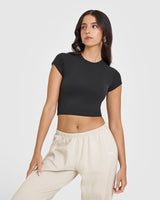 Cotton Icon Baby T-Shirt | Soft Black