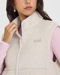 Zip Through Fleece Gilet | Sand