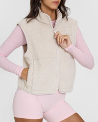 Zip Through Fleece Gilet | Sand