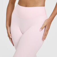 SoftMotion™ Leggings with White Logo | Ballet Pink