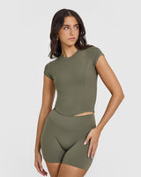 Mellow™ Rib Mid T-Shirt | Alpine Green