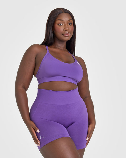 Abstract Purple Iridescent Sports Bra