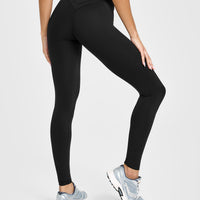 UnifiedMove Wrap Leggings White Logo | Black