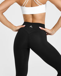 UnifiedMove Wrap Leggings White Logo | Black