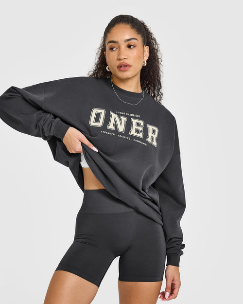Oner Modal Oner Lightweight Sweatshirt | Coal