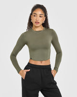 Mellow™ Soft Mid Long Sleeve Top | Alpine Green