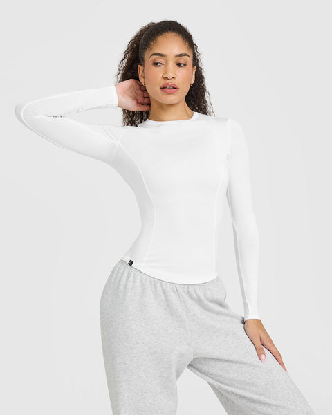 White Long Sleeve Top Women's - Slim Fit | Oner Active CA