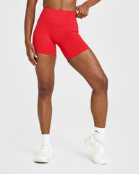 UnifiedMove™ High Waisted Shorts 6" | Muscle Mommy Red