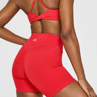 UnifiedMove™ High Waisted Shorts 6" | Muscle Mommy Red
