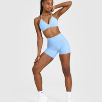 UnifiedMove High Waisted Shorts 6" | Powdered Blue