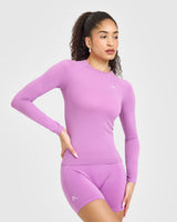 Go To Seamless Fitted Long Sleeve Top | Orchid Purple