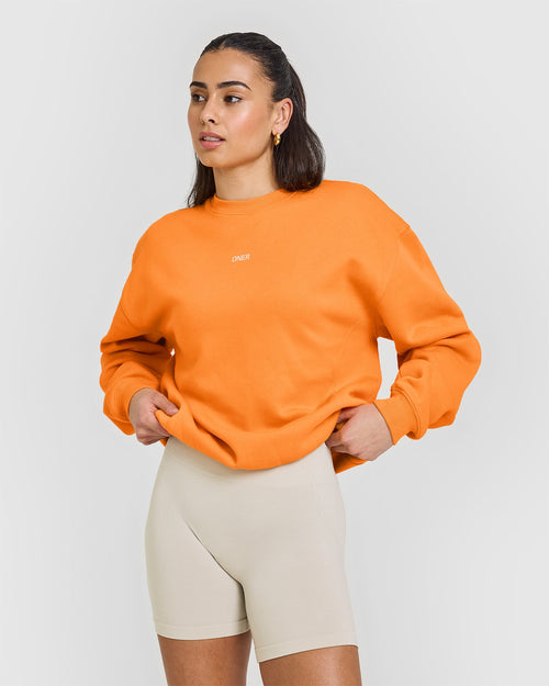 Oner Modal Foundations Raising the Bar Crew Neck Sweatshirt | Apricot Orange